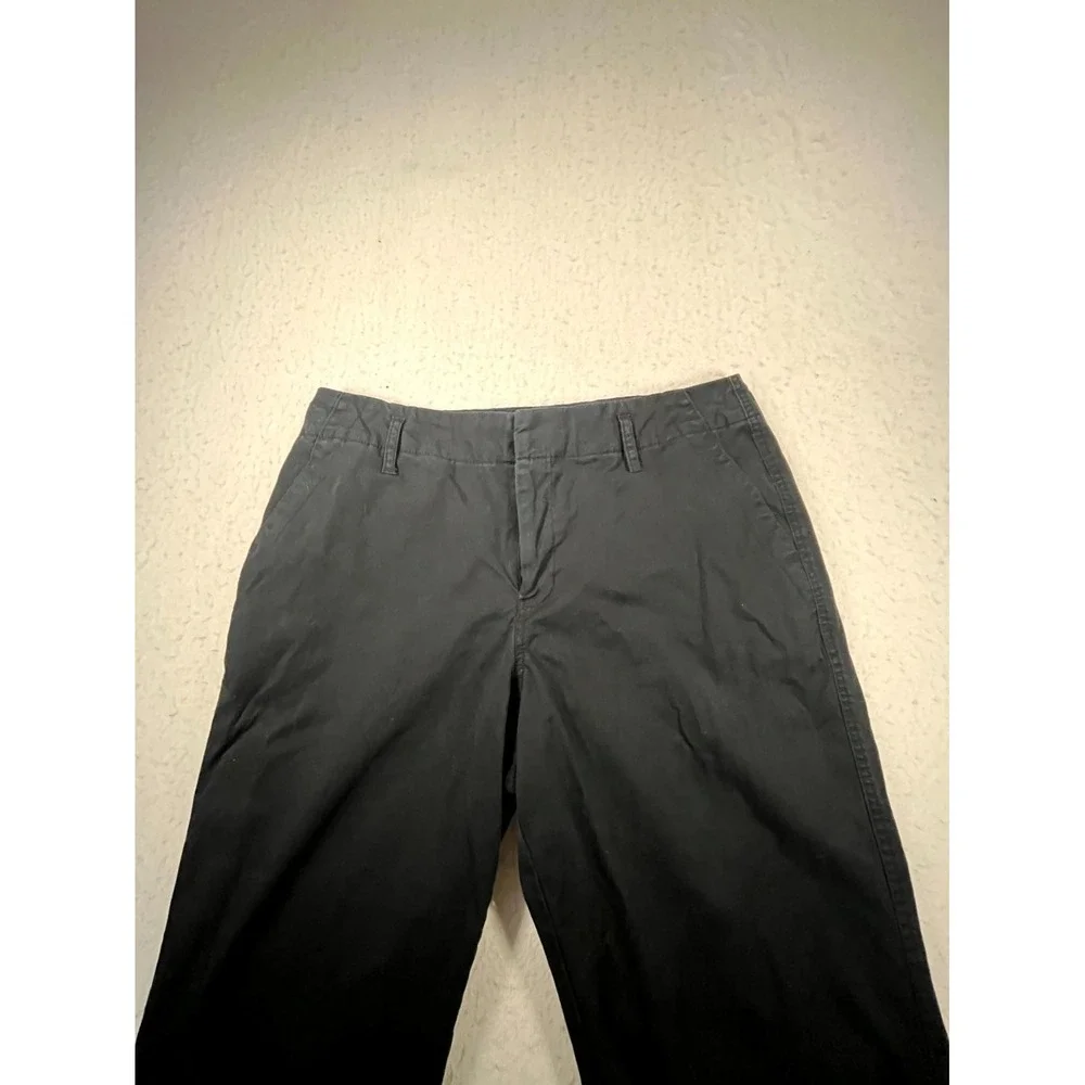 A New Day Ankle Chino Pants Womens 10‎ Black Cotton Blend Flat Front High Rise